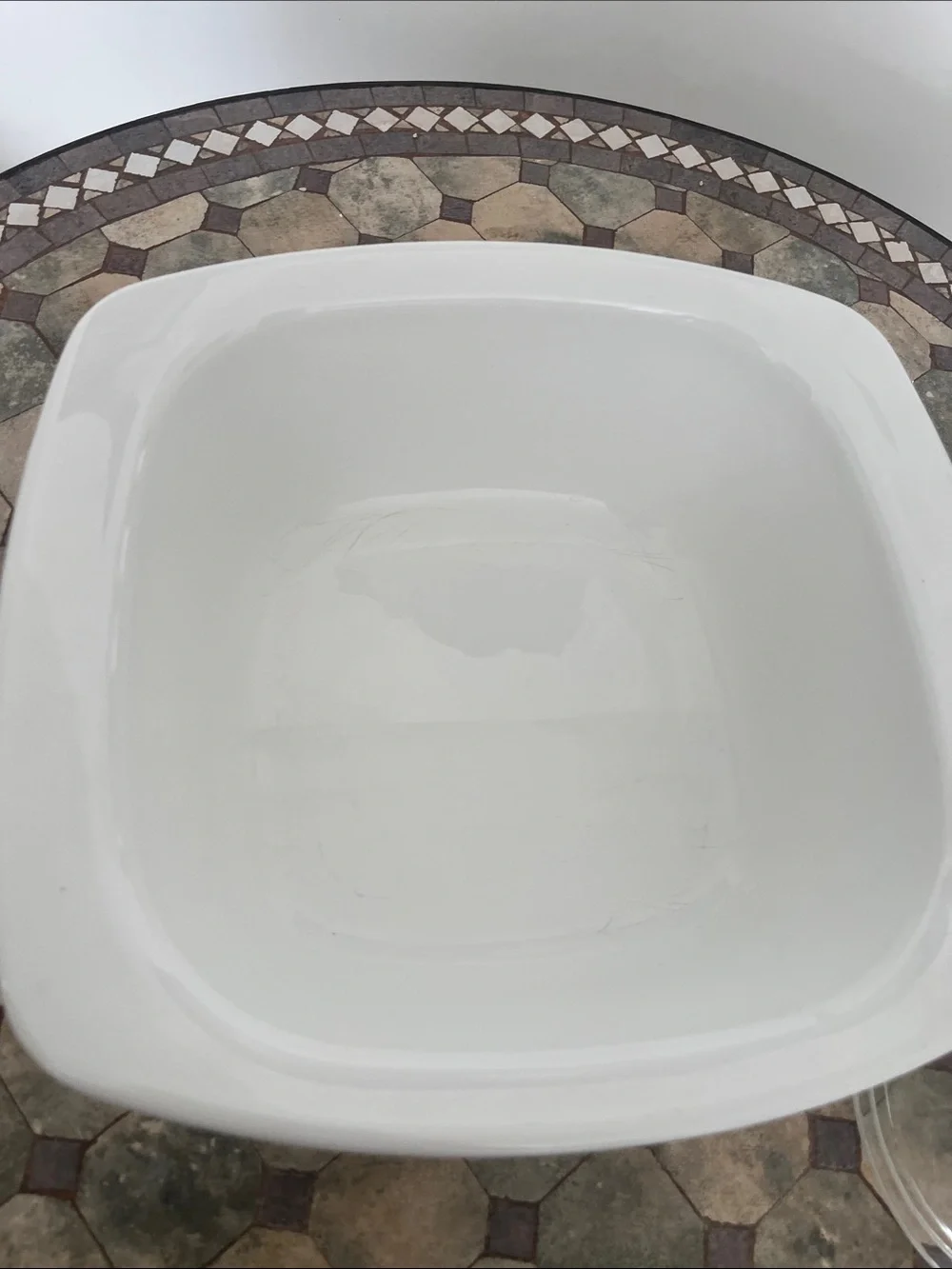 Cornflower Corningware White dutch oven3with Blue Floral Motif and Glass Lid